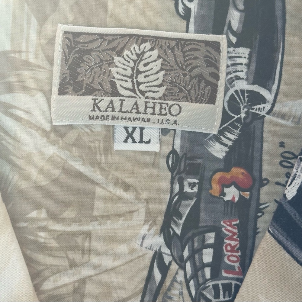 Kalaheo Men's Hawaiian Style WW2 American Bombers Planes Shirt XL Hawaii - Picture 3 of 5